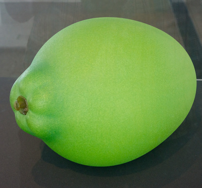 Bright green lime. Scale is not indicated.